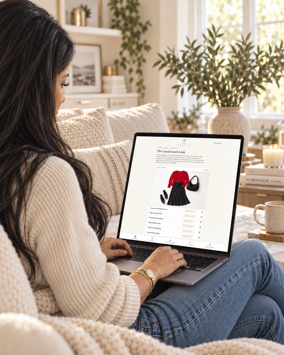SASS personal styling tool creating outfit possibilities
